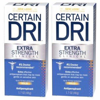 Certain Dri Extra Strength Clinical Solid โรลออนระงับเหงื่อและกลิ่นกาย สูตรอ่อนโยน 48g. (2 ขวด) Certain Dri Extra Strength Clinical Solid โรลออนระงับเหงื่อและกลิ่นกาย สูตรอ่อนโยน 48g. (2 ขวด)