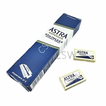 ASTRA ใบมีดโกนสแตนเลส ตราแอสตร้า 2 คม 1 กล่อง (20 กล่องเล็ก รวม 100 ใบ)(...) ASTRA ใบมีดโกนสแตนเลส ตราแอสตร้า 2 คม 1 กล่อง (20 กล่องเล็ก รวม 100 ใบ)(...)