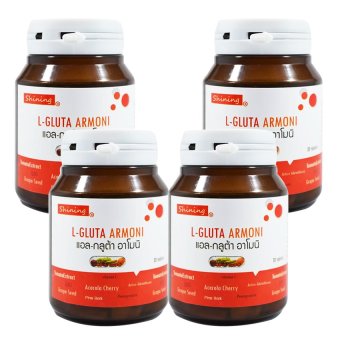 Shining L-Gluta Armoni แอล-กลูต้า อาโมนิ อาหารเสริมเร่งผิวขาว บรรจุ (30 เม็ด x 4 กระปุก) Shining L-Gluta Armoni แอล-กลูต้า อาโมนิ อาหารเสริมเร่งผิวขาว บรรจุ (30 เม็ด x 4 กระปุก)