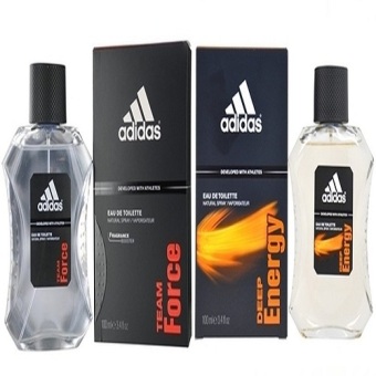 Adidas Team Force Adidas for men 100 ml. +Adidas Deep Energy Adidas for men 100 ml พร้อมกล่อง Adidas Team Force Adidas for men 100 ml. +Adidas Deep Energy Adidas for men 100 ml พร้อมกล่อง