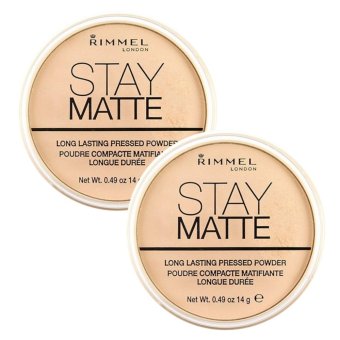 Rimmel Stay Matte Pressed Powder เนื้อบางเบา สูตรควบคุมความมัน #001Transparent 14g (2 ตลับ) Rimmel Stay Matte Pressed Powder เนื้อบางเบา สูตรควบคุมความมัน #001Transparent 14g (2 ตลับ)