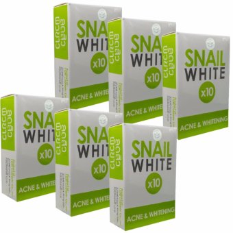 SNAIL WHITE X10 ACNE & WHITENING สบู่สีเขียว 70g. (แพ็ค 6 ก้อน) SNAIL WHITE X10 ACNE & WHITENING สบู่สีเขียว 70g. (แพ็ค 6 ก้อน)