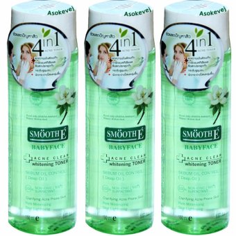 Smooth E Acne Clear Whitening Toner 150ml (3ขวด) Smooth E Acne Clear Whitening Toner 150ml (3ขวด)