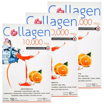 Donut Collagen 10000 mg (10ซองx3กล่อง) กลิ่นส้ม Donut Collagen 10000 mg (10ซองx3กล่อง) กลิ่นส้ม
