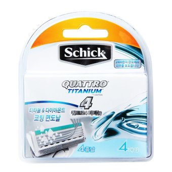 Schick Quattro4 ไทเทเนียม 4 เติมกระสุนทะลุ ผลิตในประเทศเยอรมนี/จริงใจ Schick Quattro4 ไทเทเนียม 4 เติมกระสุนทะลุ ผลิตในประเทศเยอรมนี/จริงใจ