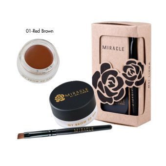 Mei Linda เจลเขียนคิ้ว Miracle My Brow 3D Gel #No1 - Red Brown Mei Linda เจลเขียนคิ้ว Miracle My Brow 3D Gel #No1 - Red Brown