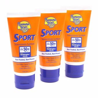 ครีมกันแดดกันเหงื่อสำหรับเล่นกีฬา Banana Boat Ultra Sport Sunscreen Lotion SPF50+ PA+++ (3 หลอด) ครีมกันแดดกันเหงื่อสำหรับเล่นกีฬา Banana Boat Ultra Sport Sunscreen Lotion SPF50+ PA+++ (3 หลอด)