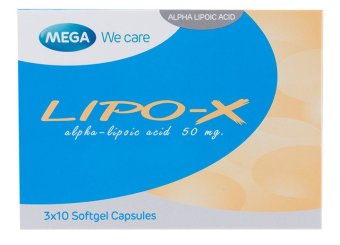 Mega We care LIPO-Xกรดอัลฟาไลโปอิก30เม็ด Mega We care LIPO-Xกรดอัลฟาไลโปอิก30เม็ด