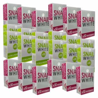 Snail White Soap x10 Whitening สบู่หอยทาก ฟอกผิว 70g. ( 12 ก้อน) +SNAIL WHITE X10 ACNE & WHITENING สบู่ สีเขียว (ลดสิวผิวขาว) 70g. ( 12 ก้อน) Snail White Soap x10 Whitening สบู่หอยทาก ฟอกผิว 70g. ( 12 ก้อน) +SNAIL WHITE X10 ACNE & WHITENING สบู่ สีเขียว (ลดสิวผิวขาว) 70g. ( 12 ก้อน)