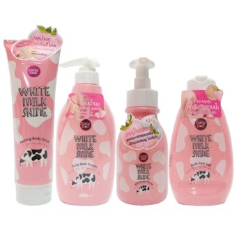Cathy Doll เซทอาบน้ำ สครับขัดผิว บำรุงผิว ปลดล็อคผิวนุ่มอมชมพู Set White Milk Shine Body Care Series Cathy Doll เซทอาบน้ำ สครับขัดผิว บำรุงผิว ปลดล็อคผิวนุ่มอมชมพู Set White Milk Shine Body Care Series