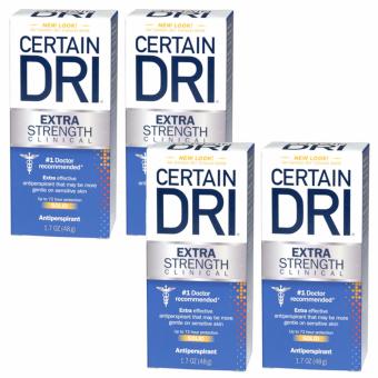 Certain Dri Extra Strength Clinical Solid โรลออนระงับเหงื่อและกลิ่นกาย สูตรอ่อนโยน 48g. (4 ขวด) Certain Dri Extra Strength Clinical Solid โรลออนระงับเหงื่อและกลิ่นกาย สูตรอ่อนโยน 48g. (4 ขวด)