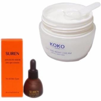 SUIREN เซรั่มลดฝ้าหน้าใส +โกโกะ ครีมบำรุงผิวหน้า สำหรับกลางวันและกลางคืน KOKO SUIREN เซรั่มลดฝ้าหน้าใส +โกโกะ ครีมบำรุงผิวหน้า สำหรับกลางวันและกลางคืน KOKO