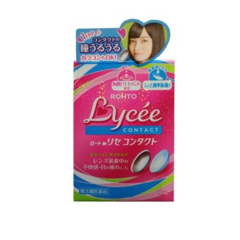 น้ำตาเทียมญี่ปุ่น Rohto Lycee Eye Drops for Contact Lens ลดอาการตาแห้งตาแดง 8ml. (1 กล่อง) น้ำตาเทียมญี่ปุ่น Rohto Lycee Eye Drops for Contact Lens ลดอาการตาแห้งตาแดง 8ml. (1 กล่อง)