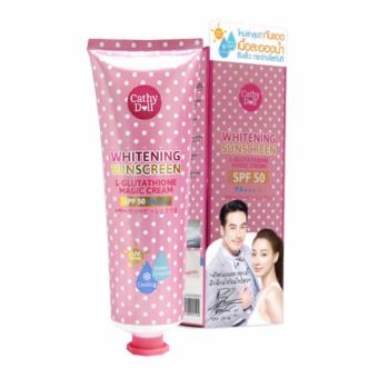Cathy Doll Whitening Sunscreen L-glutathione Magic Cream SPF50PA+++ (ครีมกันแดดละอองน้ำ) ปริมาณสุทธิ 60 มล Cathy Doll Whitening Sunscreen L-glutathione Magic Cream SPF50PA+++ (ครีมกันแดดละอองน้ำ) ปริมาณสุทธิ 60 มล