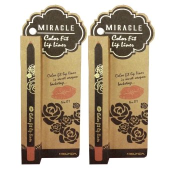 Mei Linda Miracle Color Fit Lip Liner No.01 Nudy ( 2 แท่ง) Mei Linda Miracle Color Fit Lip Liner No.01 Nudy ( 2 แท่ง)
