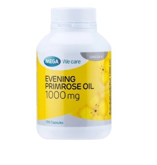 Mega We Care Evening Primrose Oil EPO 1000mg 100เม็ด อีฟนิ่งพริมโรส ลดอาการวัยทอง ผิวเนียนเปล่งปลั่ง Mega We Care Evening Primrose Oil EPO 1000mg 100เม็ด อีฟนิ่งพริมโรส ลดอาการวัยทอง ผิวเนียนเปล่งปลั่ง