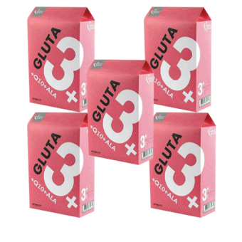 Perfect health Gluta 3+ Q10+ALA Perfect health 5 กล่อง (30 เม็ด/กล่อง) Perfect health Gluta 3+ Q10+ALA Perfect health 5 กล่อง (30 เม็ด/กล่อง)
