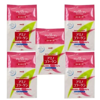Meiji Amino Collagen 5000mg. แบบรีฟิล สำหรับ 30 วัน (5 ถุง x 214g.) Meiji Amino Collagen 5000mg. แบบรีฟิล สำหรับ 30 วัน (5 ถุง x 214g.)