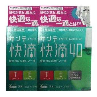 Sante Kaiteki 40ยาหยอดตาญี่ปุ่น สำหรับดวงตาที่เหนื่อยล้าและพร่ามัว15ml (2กล่อง) Sante Kaiteki 40ยาหยอดตาญี่ปุ่น สำหรับดวงตาที่เหนื่อยล้าและพร่ามัว15ml (2กล่อง)