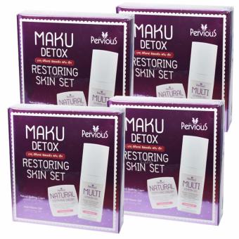 Pervious Maku Detox Restoring Skin Set ชุดครีมเพอร์เวียส มากุ ดีท๊อกซ์ เซ็ทกู้หนังหน้า ปรับสภาพผิวหน้าให้เนียนใส (4 เซ็ท) Pervious Maku Detox Restoring Skin Set ชุดครีมเพอร์เวียส มากุ ดีท๊อกซ์ เซ็ทกู้หนังหน้า ปรับสภาพผิวหน้าให้เนียนใส (4 เซ็ท)