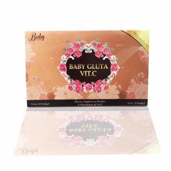 BABY GLUTA & VIT-C เบบี้ กลูต้า และ วิตซี อาหารเสริมเร่งผิวขาว บรรจุ 50 ซอฟเจล 1 กล่อง BABY GLUTA & VIT-C เบบี้ กลูต้า และ วิตซี อาหารเสริมเร่งผิวขาว บรรจุ 50 ซอฟเจล 1 กล่อง
