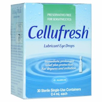 Cellufresh น้ำตาเทียม ไม่มีสารกันบูด 0.4ML (each) 30 ชิ้น 1 กล่อง Cellufresh น้ำตาเทียม ไม่มีสารกันบูด 0.4ML (each) 30 ชิ้น 1 กล่อง