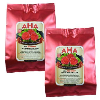 AHA Red Berry Alpha Arbutin Soap 100 g. สบู่ AHA เข้มข้น จากผลไม้ตระกูลเบอร์รี่ 2 ก้อน AHA Red Berry Alpha Arbutin Soap 100 g. สบู่ AHA เข้มข้น จากผลไม้ตระกูลเบอร์รี่ 2 ก้อน