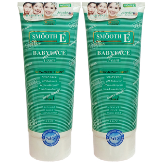 SMOOTH E BABY FACE FOAMสมูท อี เบบี้เฟซ โฟม8ออนซ์240กรัม(2หลอด) SMOOTH E BABY FACE FOAMสมูท อี เบบี้เฟซ โฟม8ออนซ์240กรัม(2หลอด)