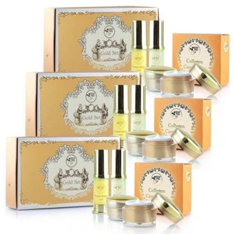Gold Set เซทถุงทอง เพื่อผิวหน้าขาว ใส เด้ง (5 ชิ้น x 3 ชุด) Gold Set เซทถุงทอง เพื่อผิวหน้าขาว ใส เด้ง (5 ชิ้น x 3 ชุด)
