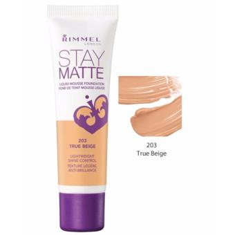 Rimmel Stay Matte Liquid Mousse Foundation 203 True Beige ขนาด 30 ml Rimmel Stay Matte Liquid Mousse Foundation 203 True Beige ขนาด 30 ml