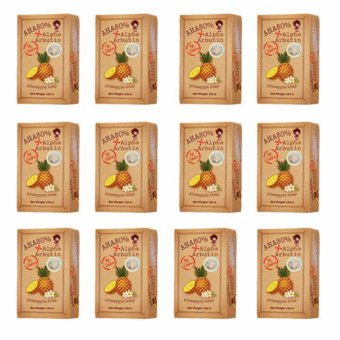 AHA 80% Alpha Arbutin Pineapple Soap Skin สบู่ระเบิดความขาว สูตรสับปะรด 100 กรัม by Sabu Moriarty House (12ก้อน) AHA 80% Alpha Arbutin Pineapple Soap Skin สบู่ระเบิดความขาว สูตรสับปะรด 100 กรัม by Sabu Moriarty House (12ก้อน)