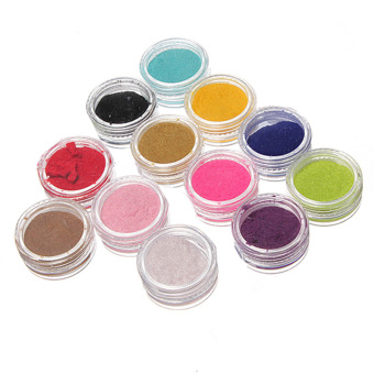 12 สีแป้งฝุ่นหนาเล็บ 3D รุมประแป้งกำมะหยี่สำหรับเล็บทำเล็บ 12 สีแป้งฝุ่นหนาเล็บ 3D รุมประแป้งกำมะหยี่สำหรับเล็บทำเล็บ