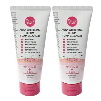 Cathy Doll Aura Whitening Serum Foam Cleanser 100ml.โฟมล้างหน้าสูตร ฝ้า กระ จุดด่างดำ2ชิ้น Cathy Doll Aura Whitening Serum Foam Cleanser 100ml.โฟมล้างหน้าสูตร ฝ้า กระ จุดด่างดำ2ชิ้น