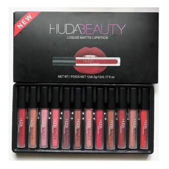 Huda Set Beauty Lipquid Matte Lipstick Set 12 Color 12 แท่ง 12 สี Huda Set Beauty Lipquid Matte Lipstick Set 12 Color 12 แท่ง 12 สี