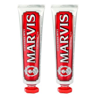 Marvis Toothpaste สูตร Cinnamon Mint ยาสีฟันมาวิส รอยยิ้มสดใส กลิ่นมิ้นท์ให้ลมหายใจหอมสดชื่นยาวนาน 75ml. (2 หลอด) Marvis Toothpaste สูตร Cinnamon Mint ยาสีฟันมาวิส รอยยิ้มสดใส กลิ่นมิ้นท์ให้ลมหายใจหอมสดชื่นยาวนาน 75ml. (2 หลอด)