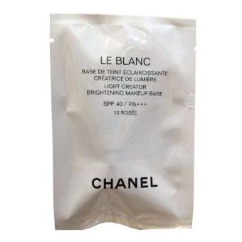 Chanel Le Blanc Light Creator Brightening Makeup Base SPF40 เพื่อให้ผิวหน้ามีความสว่างและเรียบเนียนสมบูรณ์แบบ PA+++ # 10 Rosee ขนาดทดลอง 2.5ml. (1 หลอด) Chanel Le Blanc Light Creator Brightening Makeup Base SPF40 เพื่อให้ผิวหน้ามีความสว่างและเรียบเนียนสมบูรณ์แบบ PA+++ # 10 Rosee ขนาดทดลอง 2.5ml. (1 หลอด)