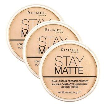 Rimmel Stay Matte Pressed Powder เนื้อบางเบา สูตรควบคุมความมัน #001Transparent 14g (3 ตลับ) Rimmel Stay Matte Pressed Powder เนื้อบางเบา สูตรควบคุมความมัน #001Transparent 14g (3 ตลับ)