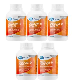 Mega We Care CALCIUM-D 60แคปซูล(5ขวด) Mega We Care CALCIUM-D 60แคปซูล(5ขวด)