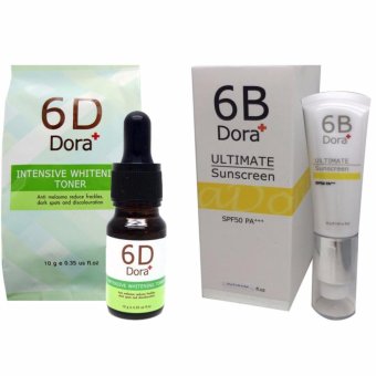 6D Dora+ โทนเนอร์สลาย ฝ้า กระ 10 กรัม 1 ชิ้น + กันแดด 6B Dora 30 g. 1 ชิ้น 6D Dora+ โทนเนอร์สลาย ฝ้า กระ 10 กรัม 1 ชิ้น + กันแดด 6B Dora 30 g. 1 ชิ้น