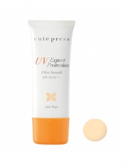Cute Press UV Expert Protection Ultra Smooth SPF 50+ PA+++ ครีมกันแดดคิวเพรสฝาส้ม กันแดดเนื้อรองพื้น กันแดดผสมรองพื้น กันน้ำ กันแดดเนื้อมูส 30 กรัม (Light Beige) Cute Press UV Expert Protection Ultra Smooth SPF 50+ PA+++ ครีมกันแดดคิวเพรสฝาส้ม กันแดดเนื้อรองพื้น กันแดดผสมรองพื้น กันน้ำ กันแดดเนื้อมูส 30 กรัม (Light Beige)