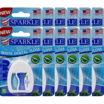 Sparkle ไหมขัดฟันสปาร์คเคิล White Dental Floss (แพ็ค 12 ชิ้น) Sparkle ไหมขัดฟันสปาร์คเคิล White Dental Floss (แพ็ค 12 ชิ้น)