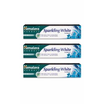 Himalaya Sparkly White Toothpaste (100 ML) ยาสีฟันเพื่อฟันขาวอย่างเป็นธรรมชาติ (แพค 3 หลอด) Himalaya Sparkly White Toothpaste (100 ML) ยาสีฟันเพื่อฟันขาวอย่างเป็นธรรมชาติ (แพค 3 หลอด)