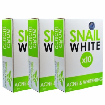 Snail White Acne & Whitening Soap x 10สบู่กลูต้า บายดรีม สเนลไวท์ ลดสิว เพิ่มผิวขาวx 10ขนาด70กรัม(3ก้อน) Snail White Acne & Whitening Soap x 10สบู่กลูต้า บายดรีม สเนลไวท์ ลดสิว เพิ่มผิวขาวx 10ขนาด70กรัม(3ก้อน)