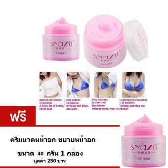 SNAZII ครีมทาหน้าอก ทานม นวดนม 40 กรัม +ครีมนวดหน้าอก ขยายหน้าอก ขนาด 40 กรัม 1 กล่อง SNAZII ครีมทาหน้าอก ทานม นวดนม 40 กรัม +ครีมนวดหน้าอก ขยายหน้าอก ขนาด 40 กรัม 1 กล่อง