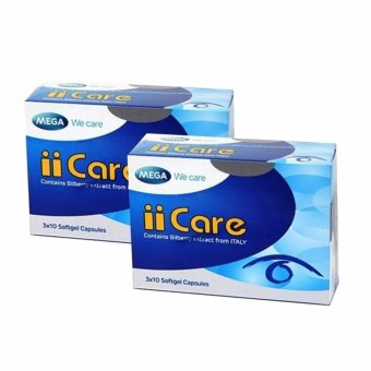 Mega We Care ii Care เมก้าวีแคร์ บำรุงสายตา เมื่อยล้า ไอไอ แคร์ 30 เม็ด (2 กล่อง) Mega We Care ii Care เมก้าวีแคร์ บำรุงสายตา เมื่อยล้า ไอไอ แคร์ 30 เม็ด (2 กล่อง)