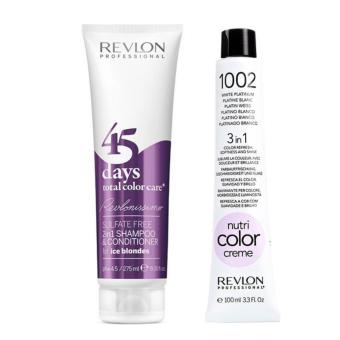 Revlon Nutri color crème ครีมเคลือบและบำรุงเส้นผม เบอร์ 1002 - สีม่วงอมเทาหม่น 100ml Revlonissimo total color care shampoo &conditioner- ice blonde 275ml แชมพูพร้อมครีมนวดในตัวถนอมผมสีเทา สีหม่น Revlon Nutri color crème ครีมเคลือบและบำรุงเส้นผม เบอร์ 1002 - สีม่วงอมเทาหม่น 100ml Revlonissimo total color care shampoo &conditioner- ice blonde 275ml แชมพูพร้อมครีมนวดในตัวถนอมผมสีเทา สีหม่น
