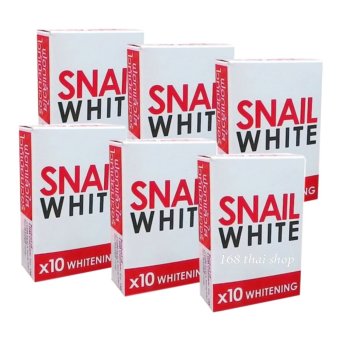 Snail White Soap x10 Whitening สบู่หอยทาก ฟอกผิว 70g. (แพ็ค 6 ก้อน) Snail White Soap x10 Whitening สบู่หอยทาก ฟอกผิว 70g. (แพ็ค 6 ก้อน)