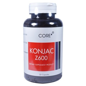 Core Konjac Z600 คอร์ คอนหยัค สารสกัดจากผงบุก ลดการดูดซึมน้ำตาล และไขมัน บรรจุ 50 แคปซูล (1 กระปุก) Core Konjac Z600 คอร์ คอนหยัค สารสกัดจากผงบุก ลดการดูดซึมน้ำตาล และไขมัน บรรจุ 50 แคปซูล (1 กระปุก)
