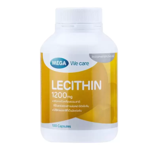 Mega We Care Lecithin 1200mg 100เม็ด สกัดจากถัวเหลืองธรรมชาติ Mega We Care Lecithin 1200mg 100เม็ด สกัดจากถัวเหลืองธรรมชาติ