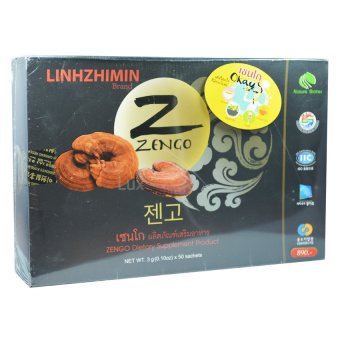 Linhzhimin Zengo กล่องใหญ่ 50 ซอง หลินจือมิน เซนโก อาหารเสริมสกัดจากเห็ดหลินจือ บำรุงร่างกาย สร้างภูมิต้านทานให้กับร่างกาย (1 กล่อง) Linhzhimin Zengo กล่องใหญ่ 50 ซอง หลินจือมิน เซนโก อาหารเสริมสกัดจากเห็ดหลินจือ บำรุงร่างกาย สร้างภูมิต้านทานให้กับร่างกาย (1 กล่อง)
